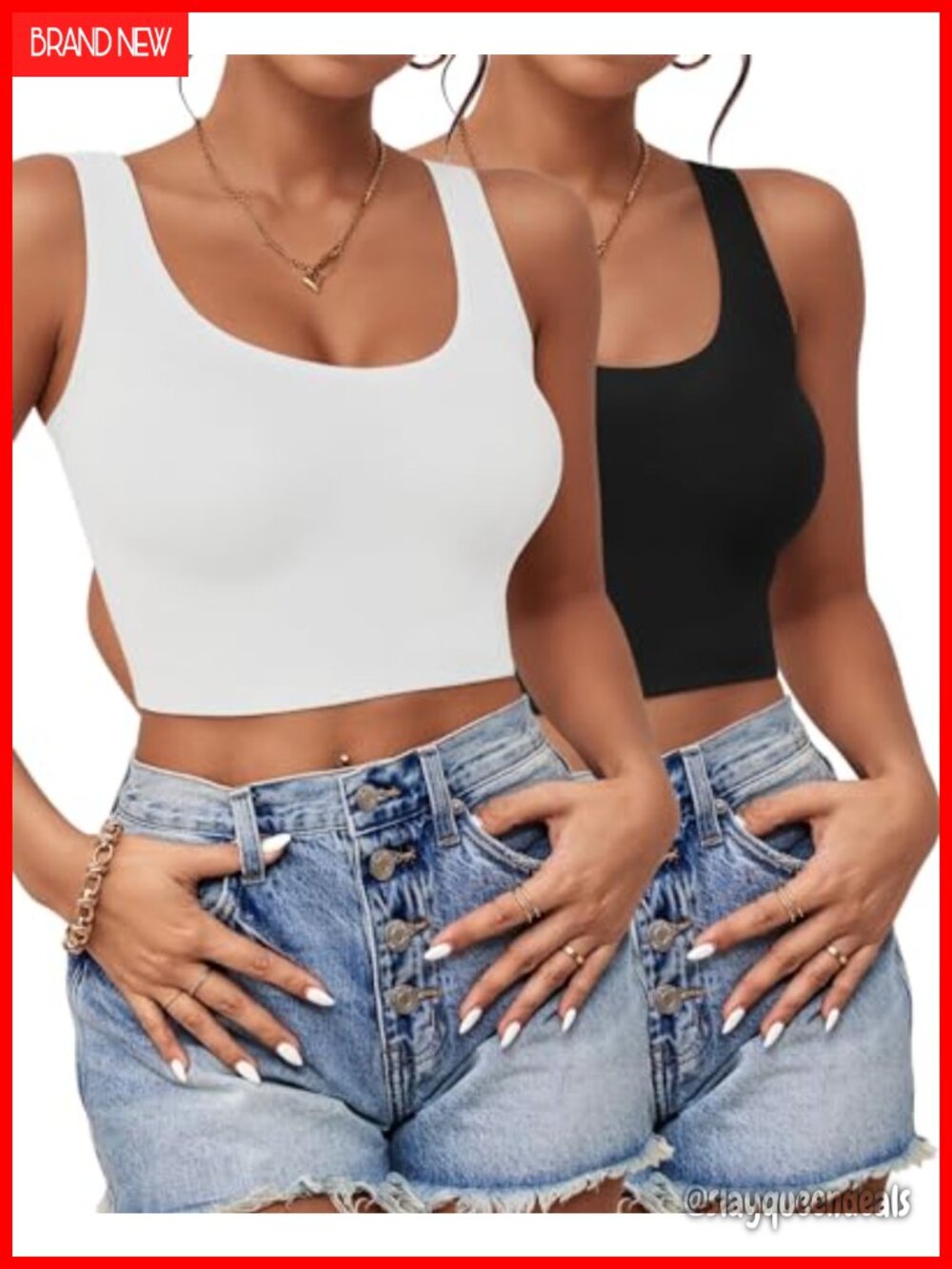 Womens Cotton Spandex Crop Tank Tops Sleeveless Racerback Workout Athletic Fit
